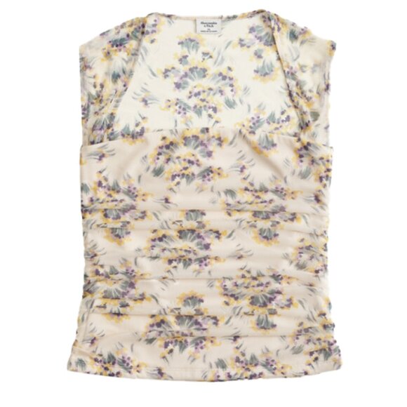 Abercrombie & Fitch Ava Mesh Floral Top Small NWT - Picture 1 of 5